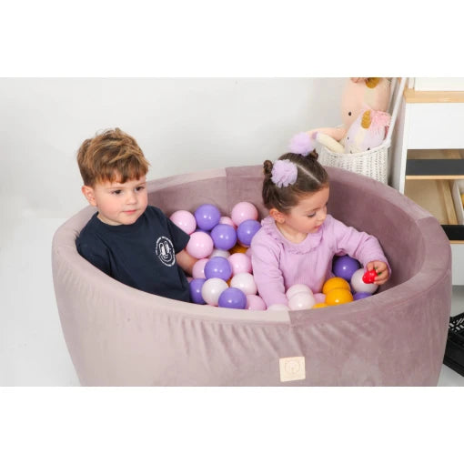 Pink Velvet Ball Pit 90×40 | Violets/Pink/Yellow