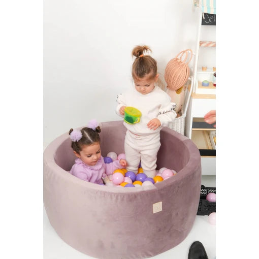 Pink Velvet Ball Pit 90×40 | Violets/Pink/Yellow