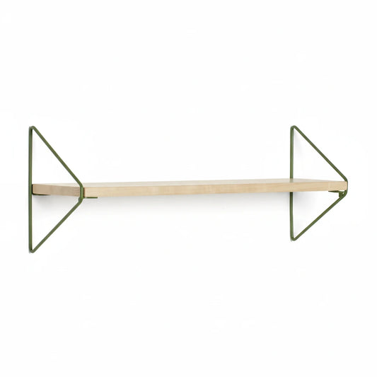 Wall shelf metal/wood green