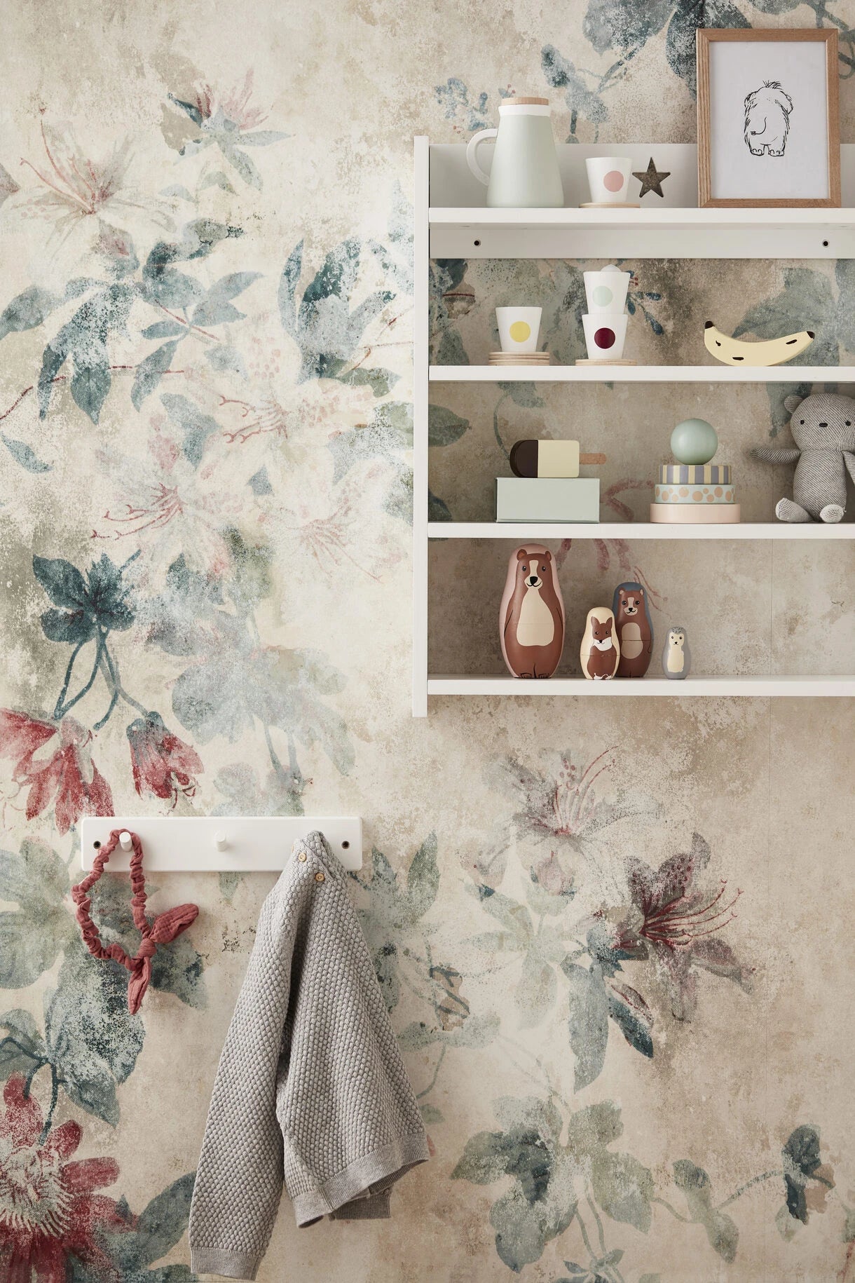 Wall shelf white STAR