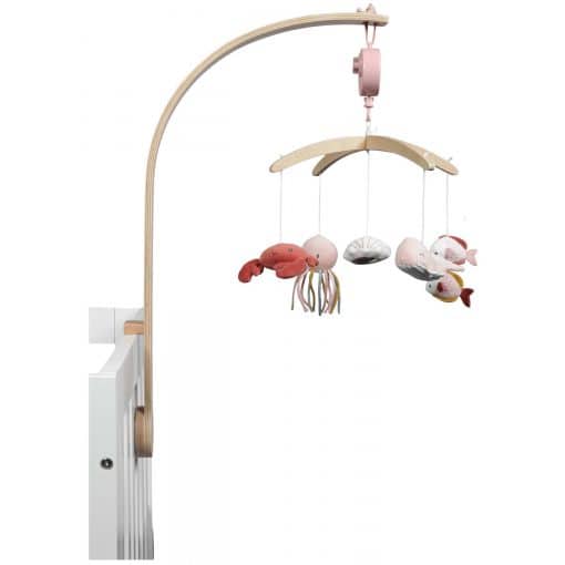 Wooden music mobile Ocean Pink