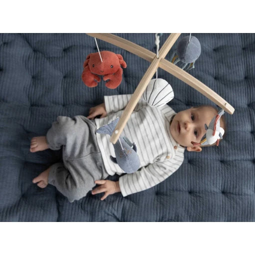 Wooden music mobile Ocean Blue
