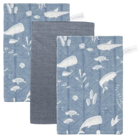 Washcloths set Ocean Blue