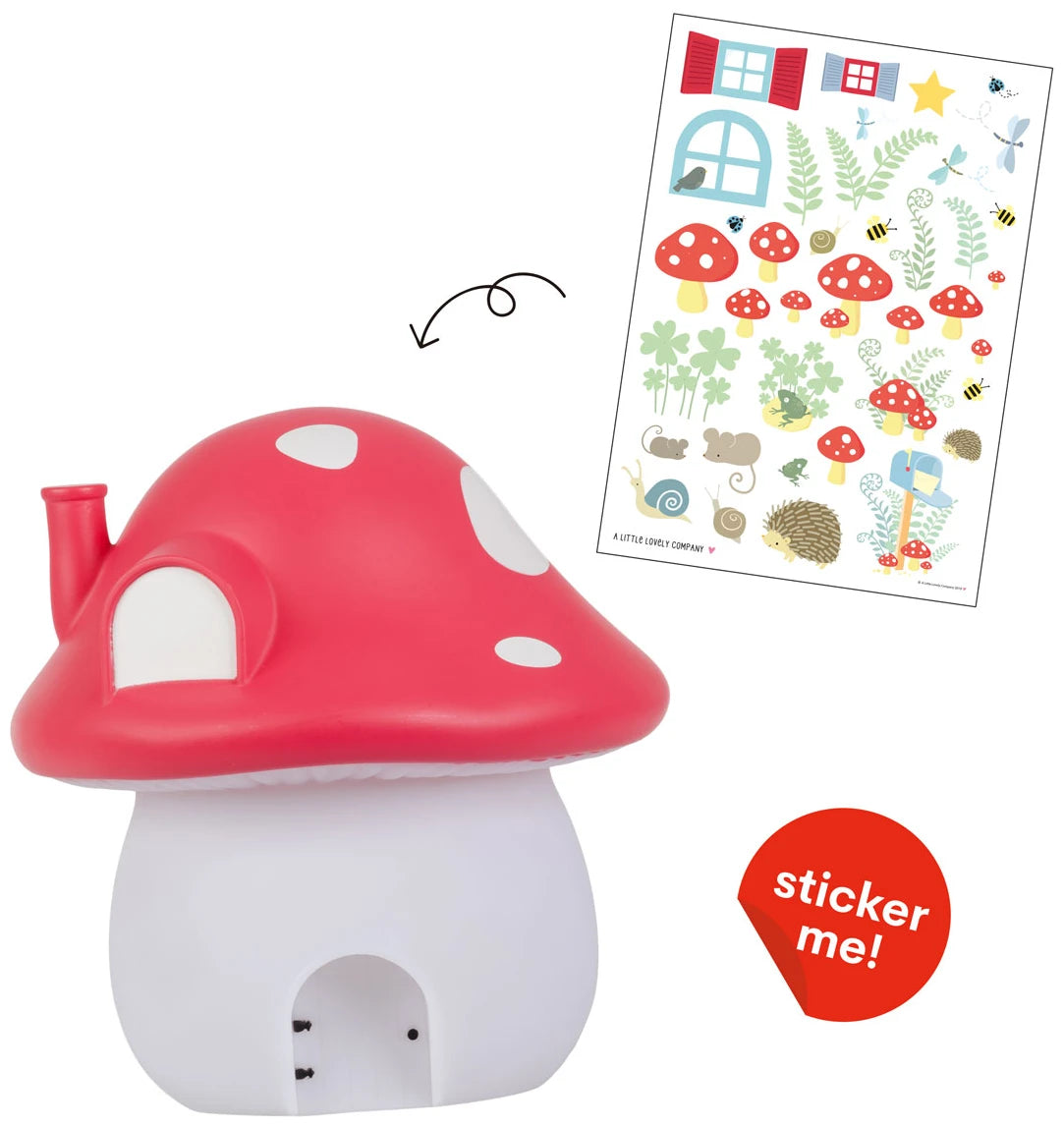 Night light: Mushroom house – forest