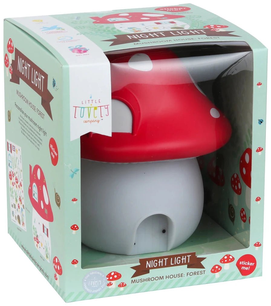 Night light: Mushroom house – forest