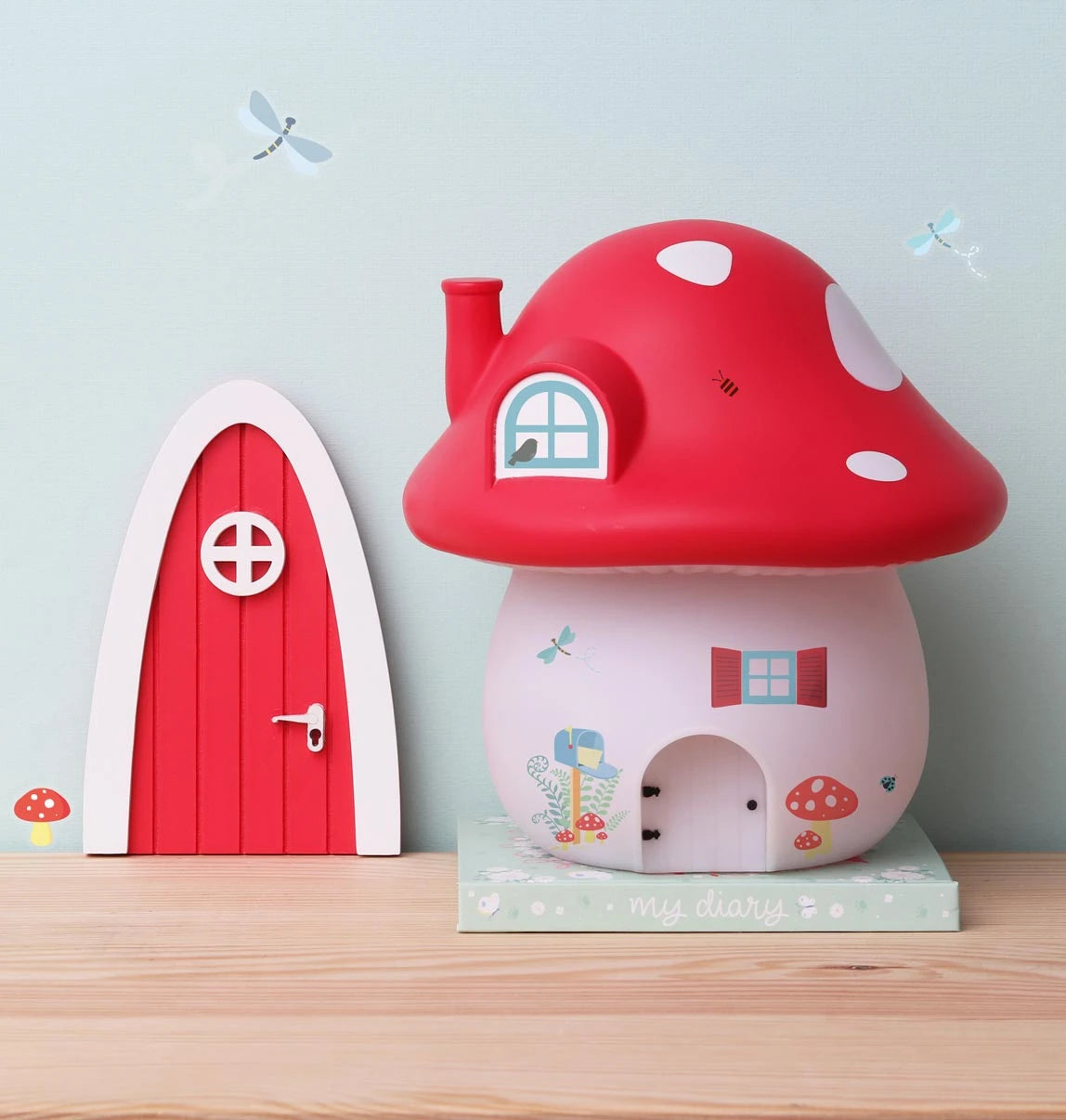 Night light: Mushroom house – forest