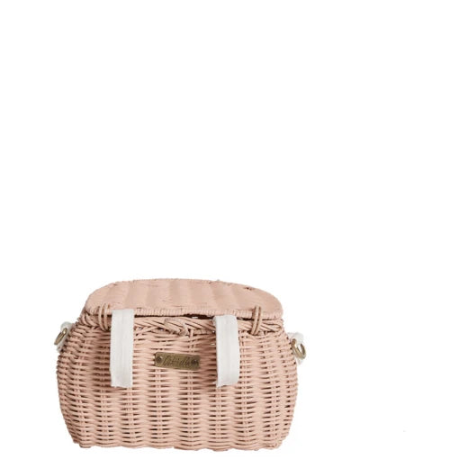 MINI CHARI RATTAN BAG-ROSE