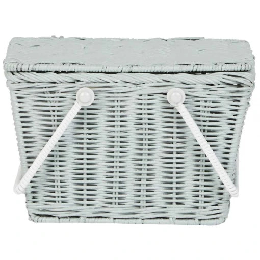 Piki Rattan Basket – Vintage Blue