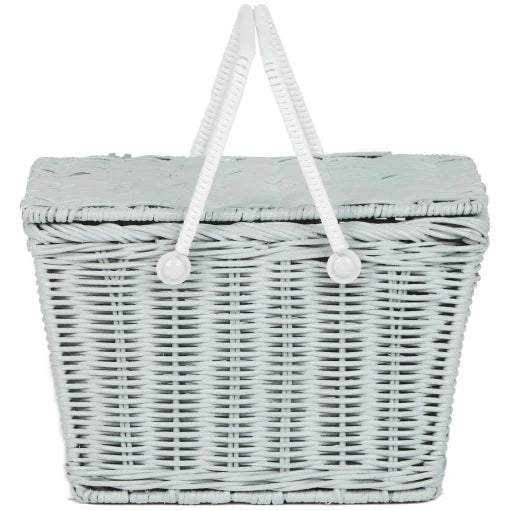 Piki Rattan Basket – Vintage Blue