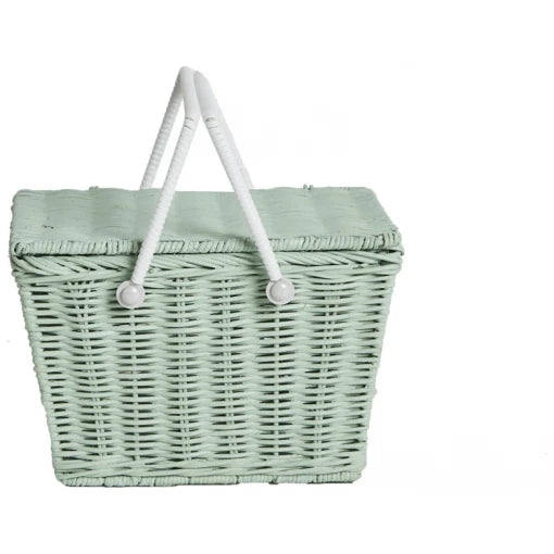 Piki Rattan Basket – Mint
