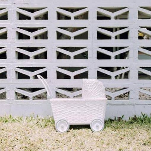 Rattan Strolley – White