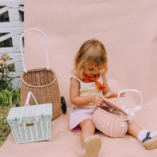 Piki Rattan Basket – Mint