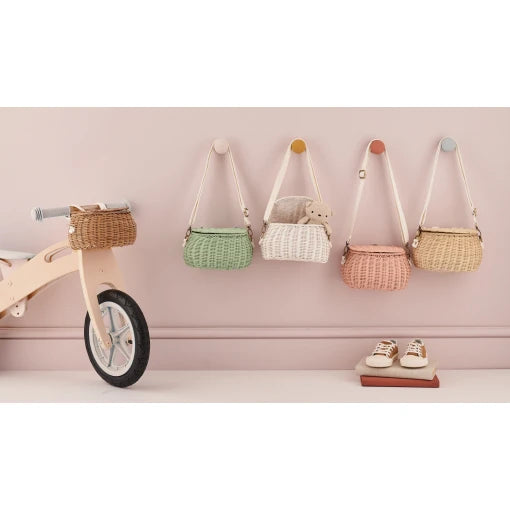 MINI CHARI RATTAN BAG-ROSE