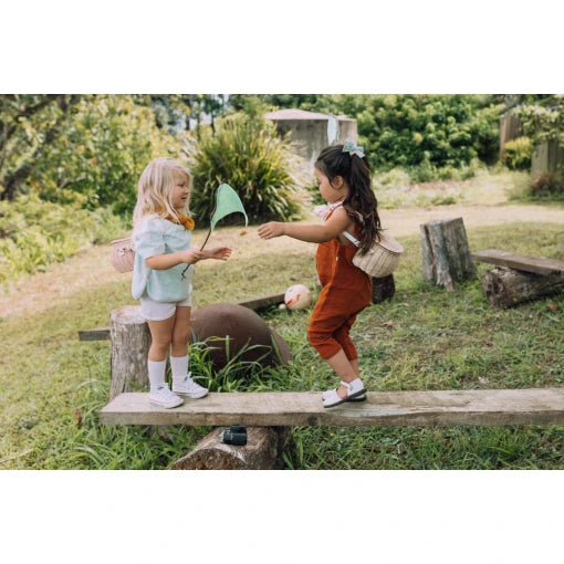 MINI CHARI RATTAN BAG-ROSE