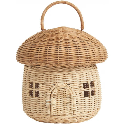 Rattan Mushroom Basket – Natural