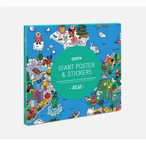 Giant poster & stickers – Atlas