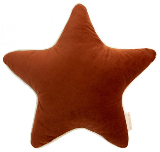 Aristote cushion • velvet wild brown