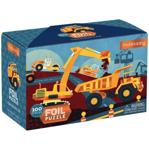 Mudpuppy Construction Foil Puzzle (100 Piece)