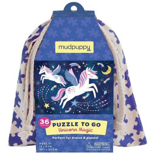 Unicorn Puzzle in Fabric Travel Bag