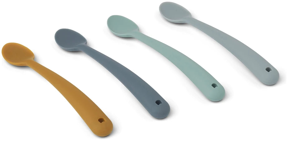 Siv Feeding spoon 4 pack -Blue
