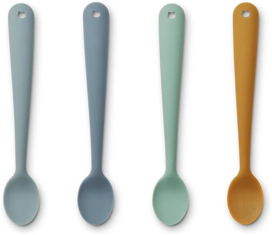 Siv Feeding spoon 4 pack -Blue