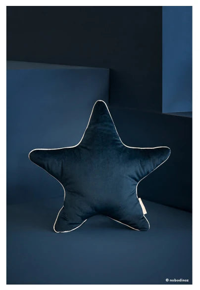 Aristote cushion • velvet night blue