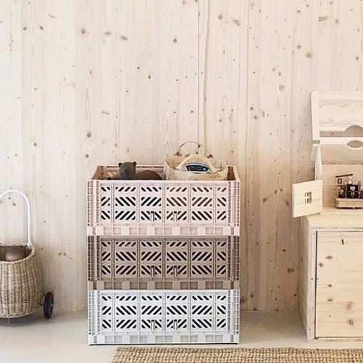 Maxi Folding Crate – Warm Taupe