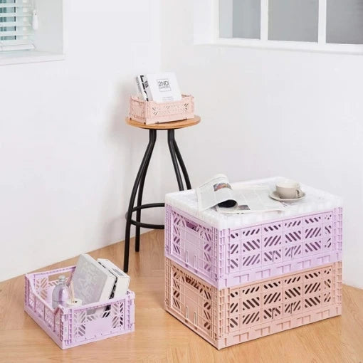 Maxi Folding Crate – Milk Tea