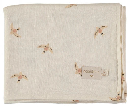 Butterfly swaddle • nude haiku birds natural