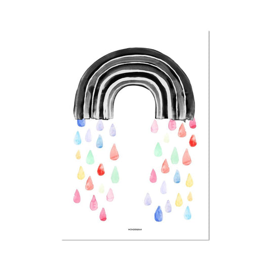 Rainbow Rain Children’s Print – A3