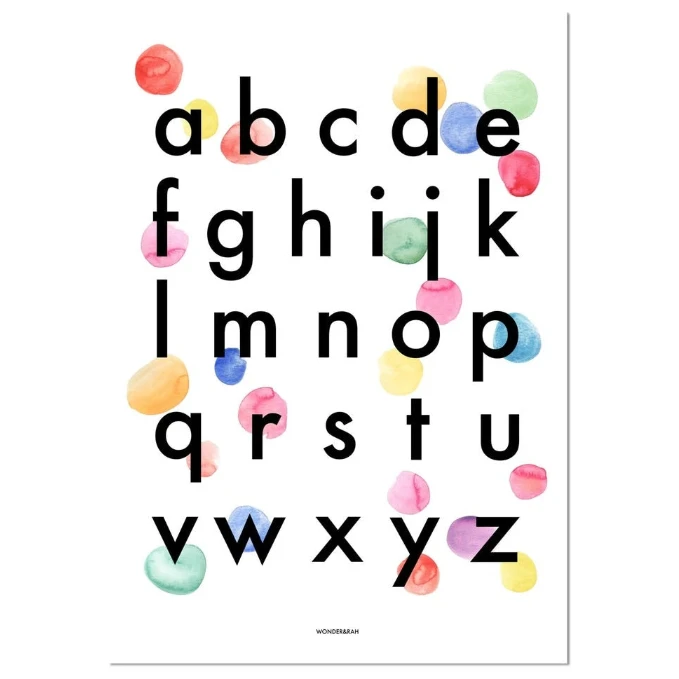 Alphabet Confetti Print – A3