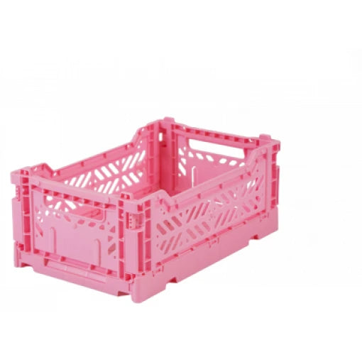 Folding Crate in Baby Pink- mini