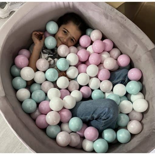 Pink Velvet Ball Pit 90×40 | Rainbow Pinks