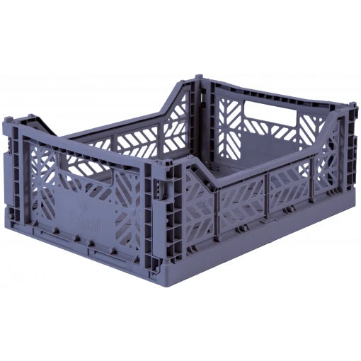 Midi folding Crate – Blue Grey