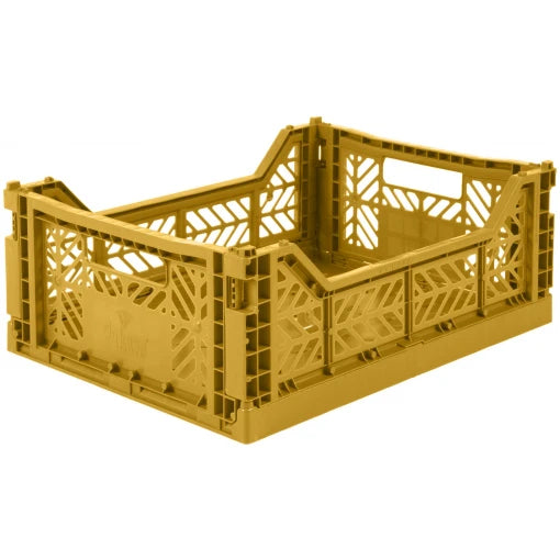 Midi folding Crate – Mustard
