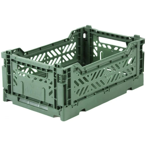 Mini folding Crate – Almond Green