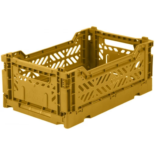 Mini folding crate – Mustard