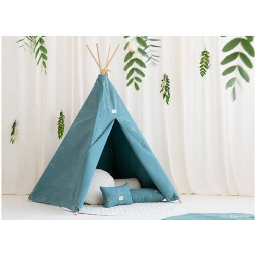Phoenix teepee • gold confetti magic green