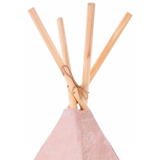 Phoenix teepee • white bubble misty pink
