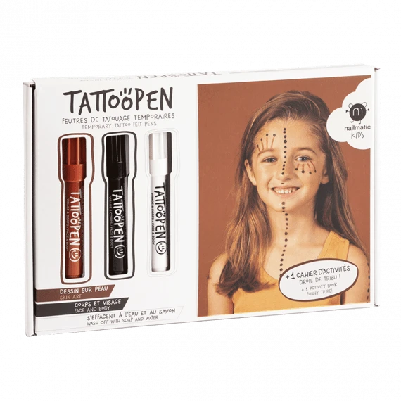 Tattoo pen & Activity Book – Funny Tribe