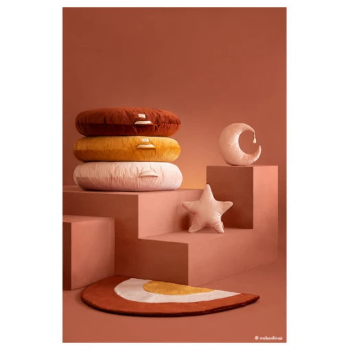 Sahara floor cushion / Bean Bag • velvet bloom pink