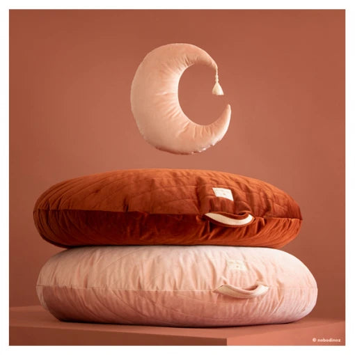 Sahara floor cushion / Bean Bag • velvet bloom pink