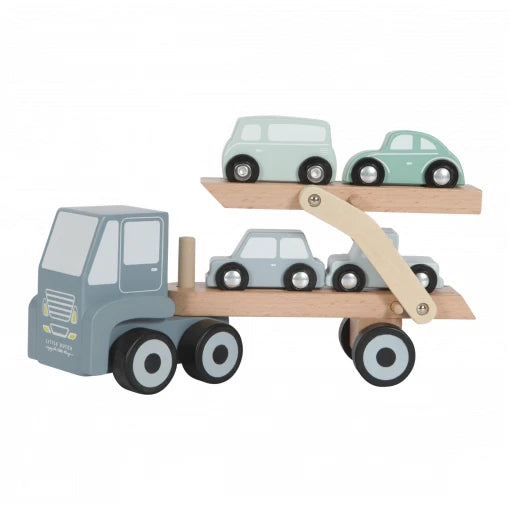 Wooden Transport Truck With Cars