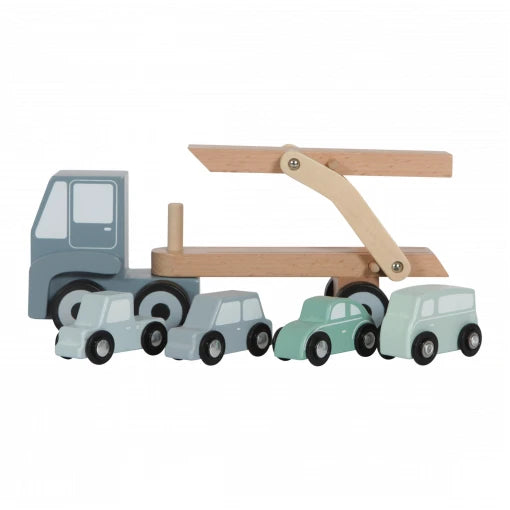 Wooden Transport Truck With Cars