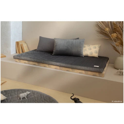 Zanzibar play mattress • velvet slate grey