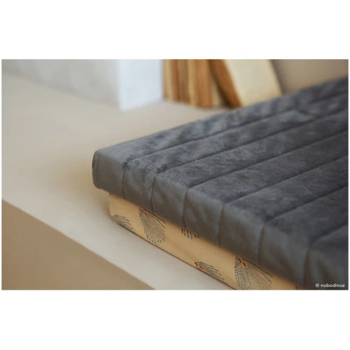 Zanzibar play mattress • velvet slate grey