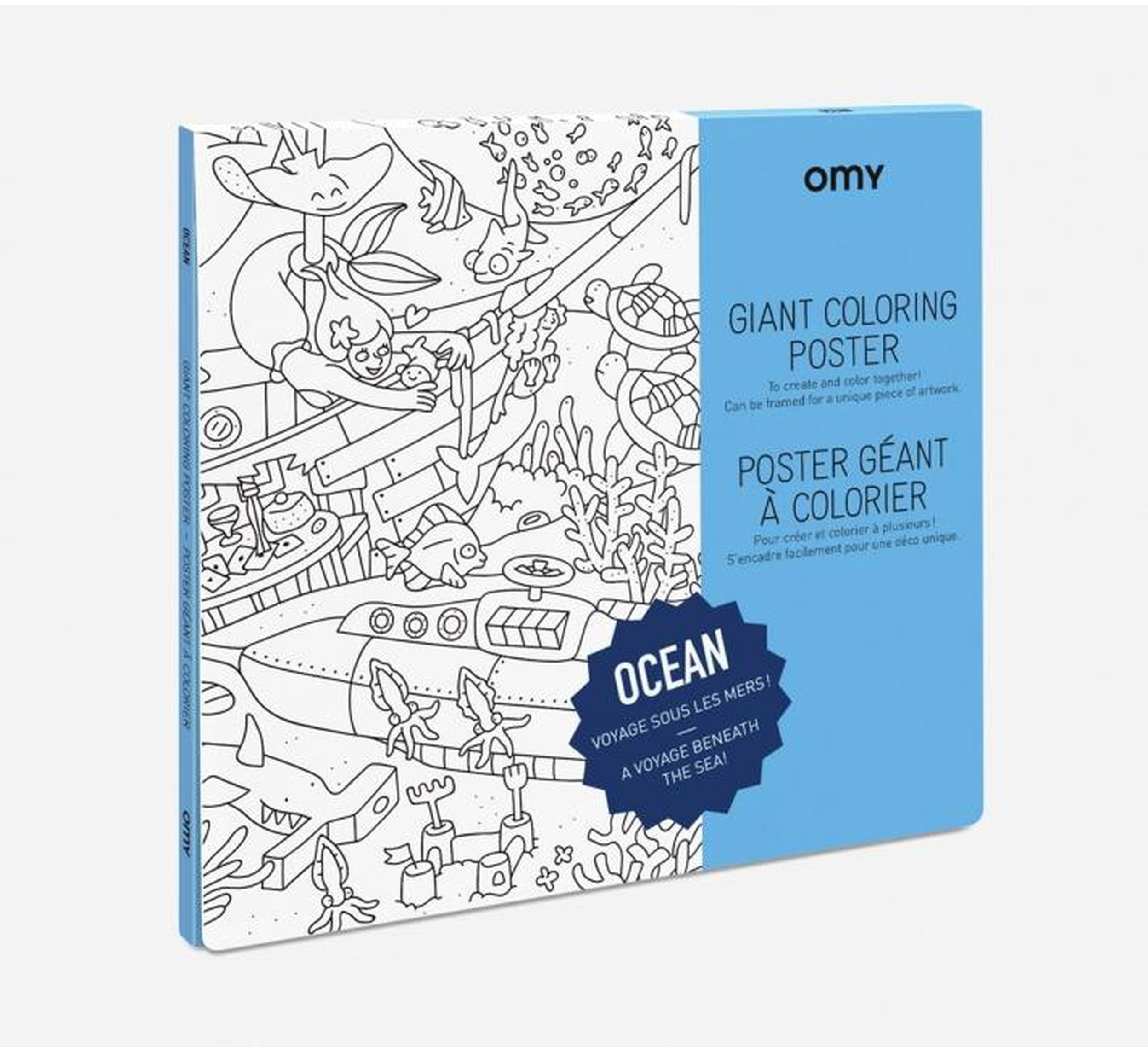 Affiche à colorier - OCEAN-Affiche à colorier-OMY-jellyfishkids.com.cy