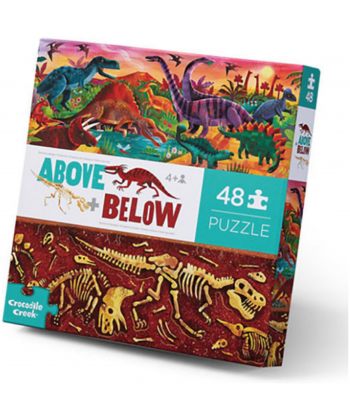 Dinosaurs Puzzle - Above & Below!-Puzzle-Crocodile Creek-jellyfishkids.com.cy