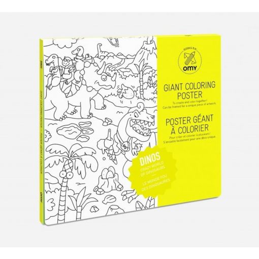 Giant Coloring Poster - Dinos-Coloring Poster-OMY-jellyfishkids.com.cy