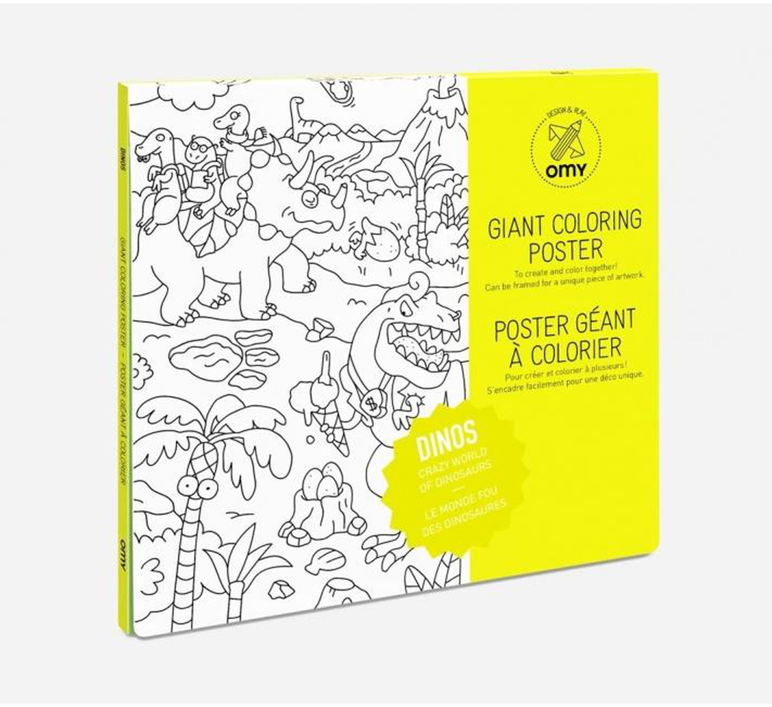 Giant Coloring Poster - Dinos-Coloring Poster-OMY-jellyfishkids.com.cy